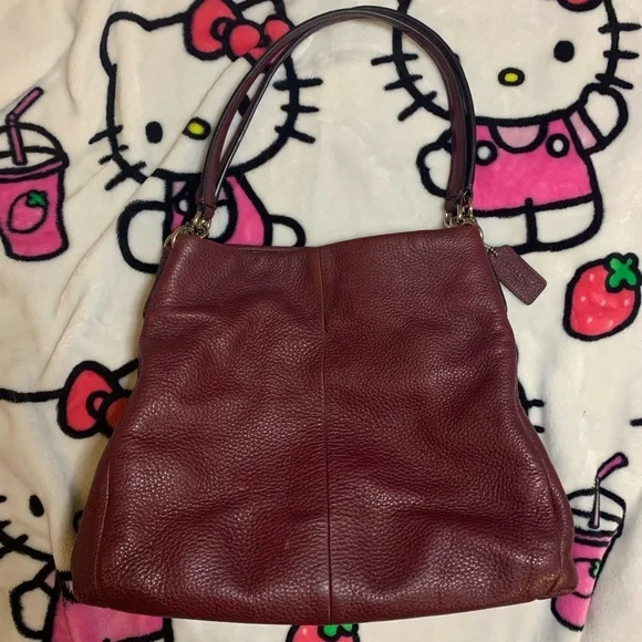 Coach phoebe maroon hobo bag - Picture 3 of 8